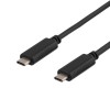 USB-C 3.1-kabel Gen1 Typ C ha till C ha, 0,25 meter, Deltaco - Svart