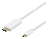 Deltaco USB-C till HDMI-kabel, 4K@60Hz, 2 meter - Vit#1