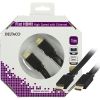 HDMI-kabel, 4K/3D, flat, 1 meter - Svart