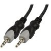 Ljudkabel stereo 3,5 mm, 2 meter - Svart