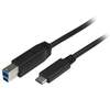 USB 3.0-kabel, Typ C ha - Typ B ha, StarTech.com, 2 meter - Svart