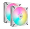 Fläkt 140 mm Corsair AF140 RGB Elite White, PWM, 2-pack - Vit