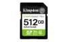 Secure Digital SDXC 512 GB Kingston Canvas Select Plus Gen3, 150 MB/sek läs, Class 10, A1, UHS-I U1#1