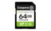 Secure Digital SDXC 64 GB Kingston Canvas Select Plus Gen3, 100 MB/sek läs, Class 10, A1, UHS-I U1