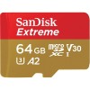 Micro Secure Digital SDXC 64 GB Sandisk Extreme, 170/80 MB/sek, Class 10, UHS-I V30, U3, A2, inkl. SD-adapter