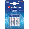 Batteri Verbatim AAA alkaliskt, LR03, 4-pack