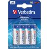 Batteri Verbatim AA alkaliskt, LR06, 4-pack