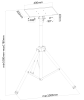 Golvstativ/bord Neomounts by Newstar NS-FS200BLACK, för skärm/laptop/projektor, max 15 kg, justerbart 108-178 cm#3