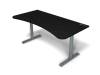 Arozzi Arena Gaming Desk Frozen Grey Black, höjdjusterbart, heltäckande musmatta