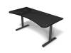 Arozzi Arena Gaming Desk Gunmetal Dark Grey, höjdjusterbart, heltäckande musmatta