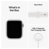 Apple Watch Series 8 GPS + Cellular, 41mm Silver Aluminiumboett med Vit Sportband#2