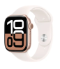 Apple Watch Series 10 GPS 46mm Roséguld Aluminiumboett med Light Blush Sport Band - M/L