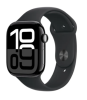 Apple Watch Series 10 GPS + Cellular 46mm Gagatsvart Aluminiumboett med Svart Sport Band - S/M