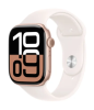 Apple Watch Series 10 GPS + Cellular 46mm Roséguld Aluminiumboett med Light Blush Sport Band - M/L