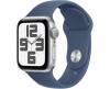 Apple Watch SE GPS 40mm Silver Aluminiumboett med Denim Sport Band - S/M