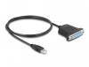 Adapter DeLOCK USB 1.1 till parallellport 25-pin hona, kabel 0,8 m#1