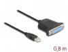 Adapter DeLOCK USB 1.1 till parallellport 25-pin hona, kabel 0,8 m#2