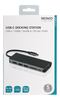 Multi-adapter Deltaco, USB-C till HDMI/2xUSB 3.0/USB-C/GigaLAN, kortläsare SD - Svart#3