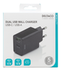 Väggladdare Deltaco 230V till 1xUSB-C PD och 1xUSB-A, 18W - Svart#3