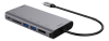 Dockningsstation Deltaco, USB-C till HDMI/DP/2xUSB 3.0/GigaLAN USB-C PD 3.0 100W, kortläsare SD - Rymdgrå#3