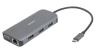 Dockningsstation Deltaco Dual, USB-C till HDMI/VGA/3xUSB 3.0/GigaLAN/USB-C 85W PD, kortläsare SD/MicroSD