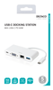 Multi-adapter Deltaco, USB-C till VGA/HDMI/USB 3.0/GigaLAN/USB-C 60W PD - Vit#2