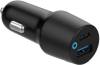 eSTUFF INFINITE Car Charger med 1xUSB-C (20W) och 1xUSB-A (18W), cigguttag 12-24V